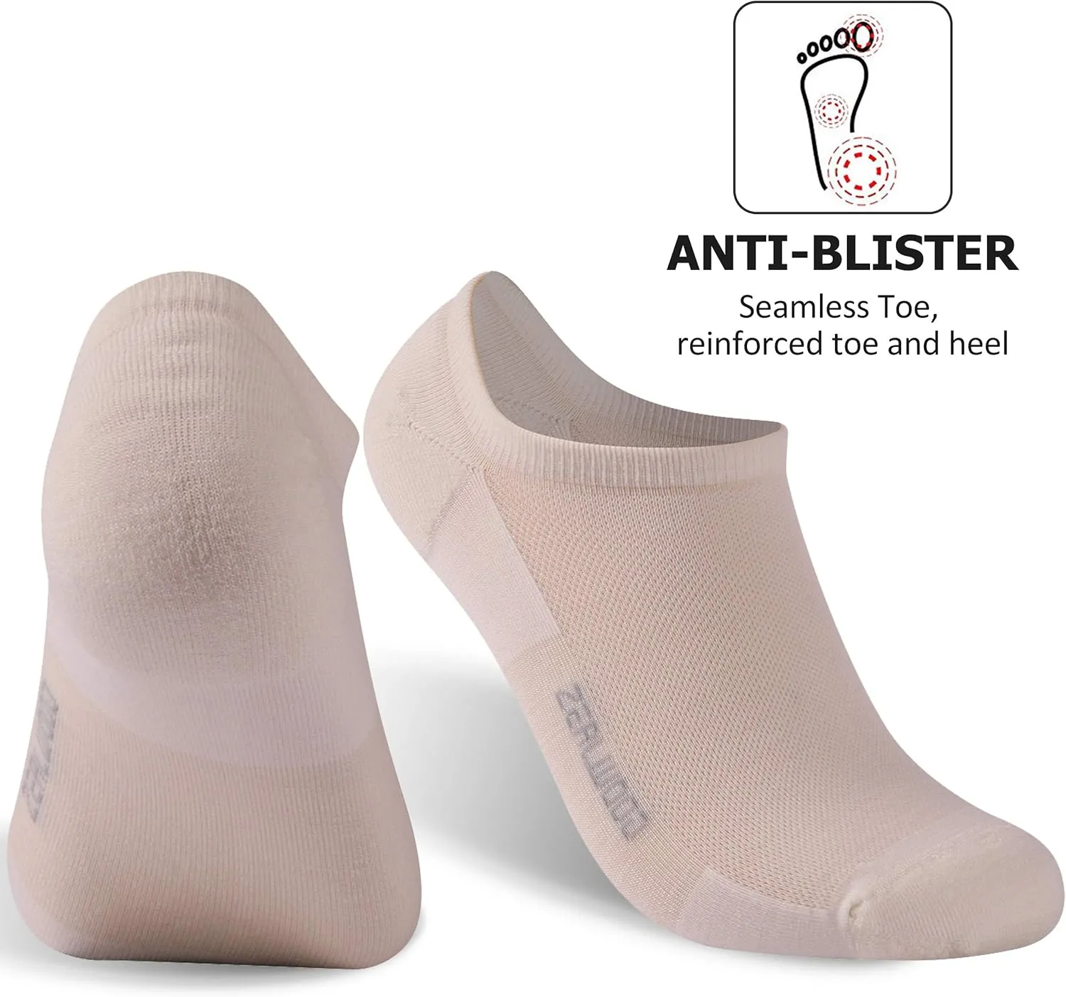 Athletic Running Socks, ZEALWOOD Unisex Merino Wool Anti-blister Cushion Hiking Socks,1/3 Pairs