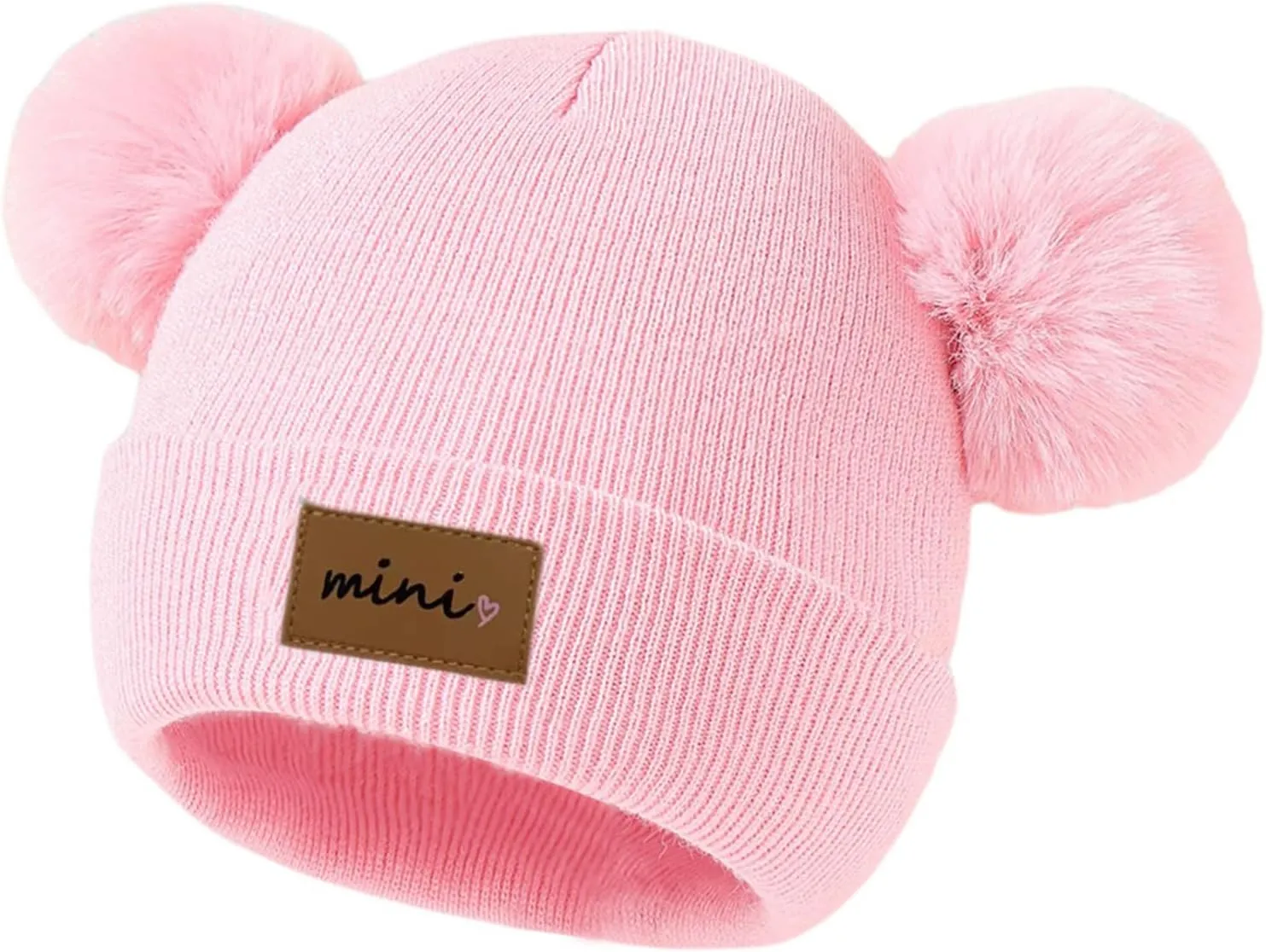 Baby Boy Girl Winter Hat Double Pom Pom Beanie Warm Knitted Toddler Beanies Soft Cute Kid Infant Hats