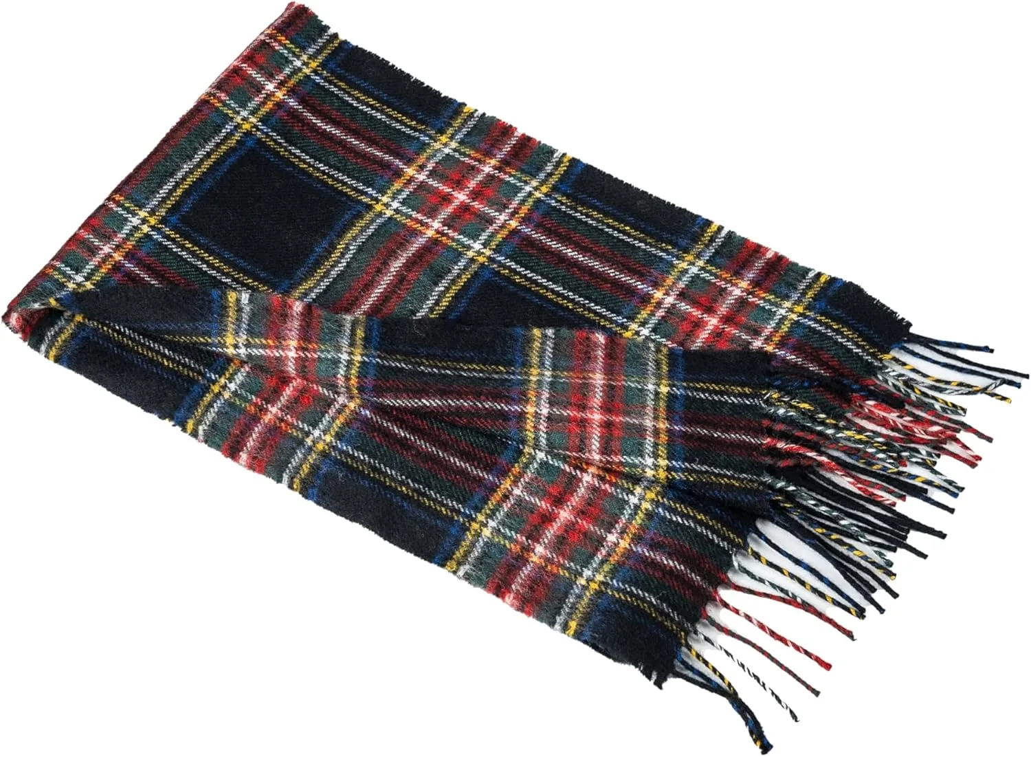 Briomhar Tartan Plaid Wool Scottish Scarf - 100% Lambswool Made in Scotland, Perfect Winter Scarf for Cold Weather