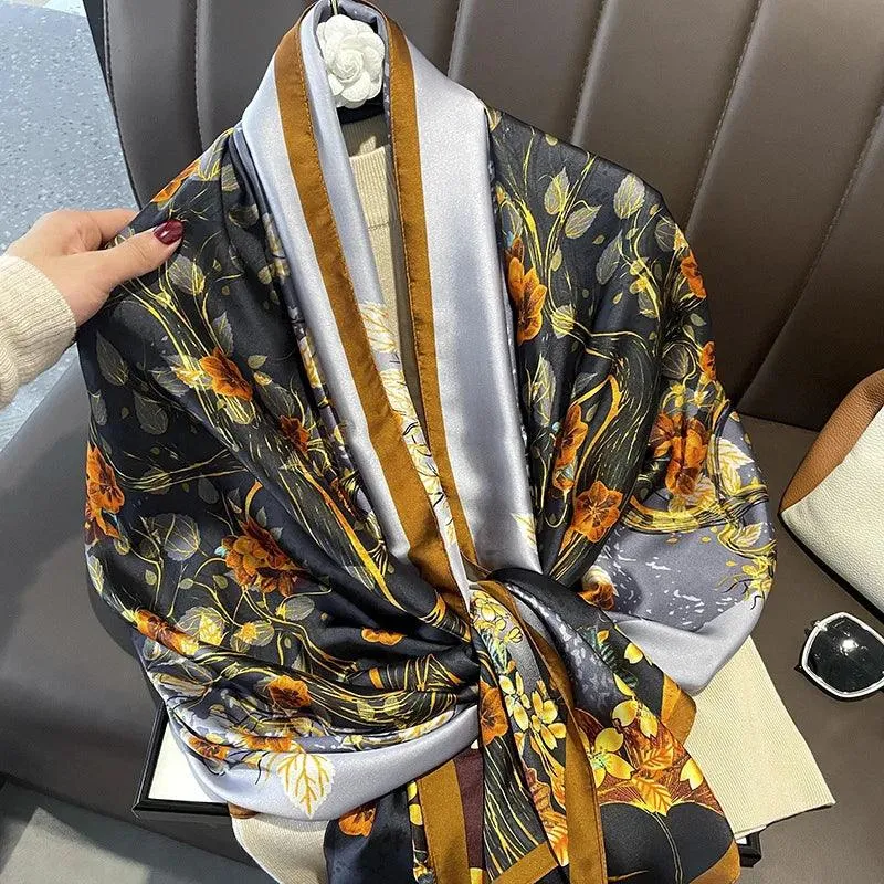 Coastal Charm: Elegant Multi-Hued Beach Scarf - Stylish UV Protection