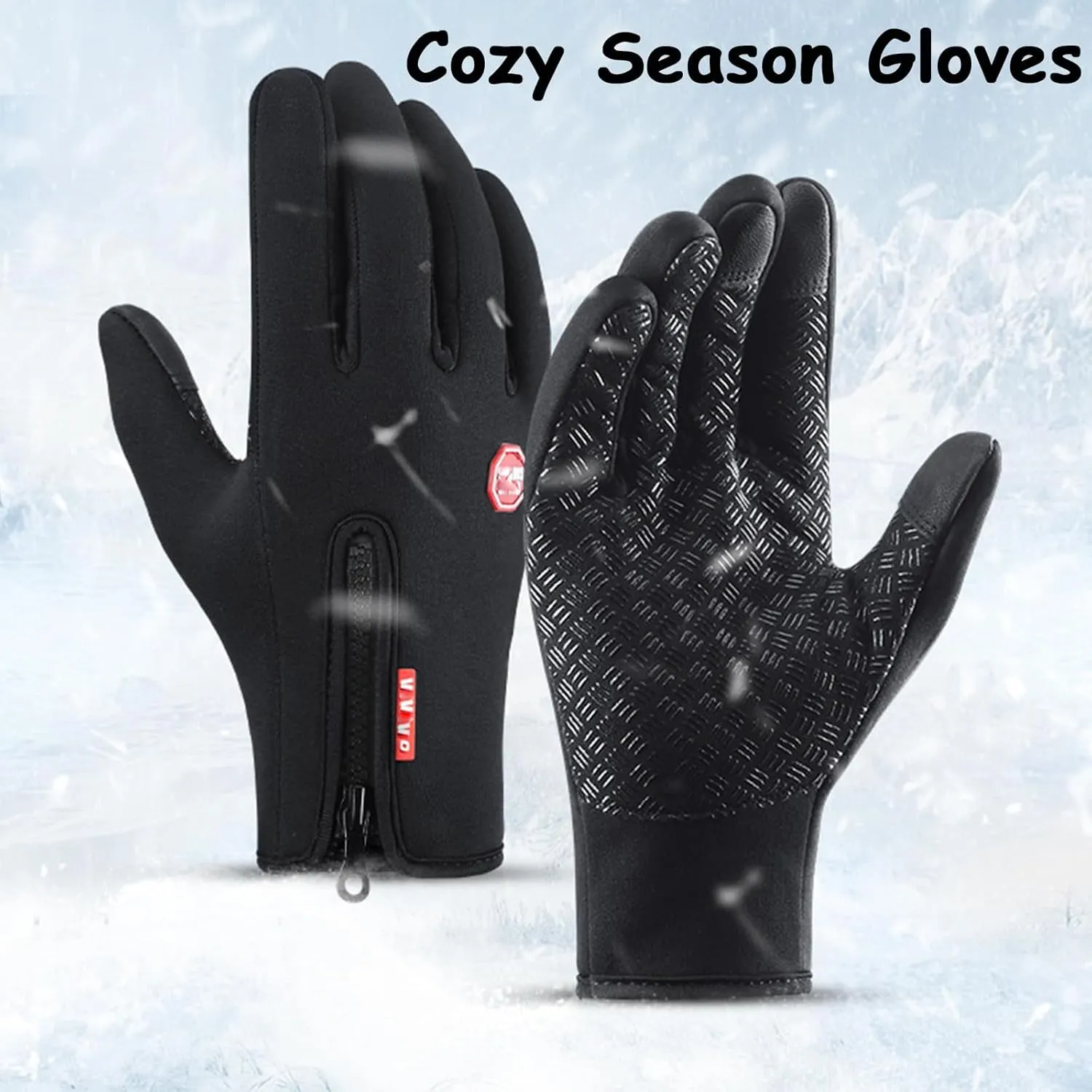 Cozy Season Gloves for Men Women-Thermal Winter Gloves with Touchscreen Capability, Waterproof Winter Cycling Gloves for Cycling Running Outdoor Activities