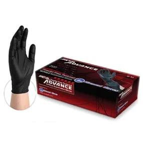 Disposable Gloves Diamond, Black Nitrile Exam Gloves Powder-Free 5 mil CDN51