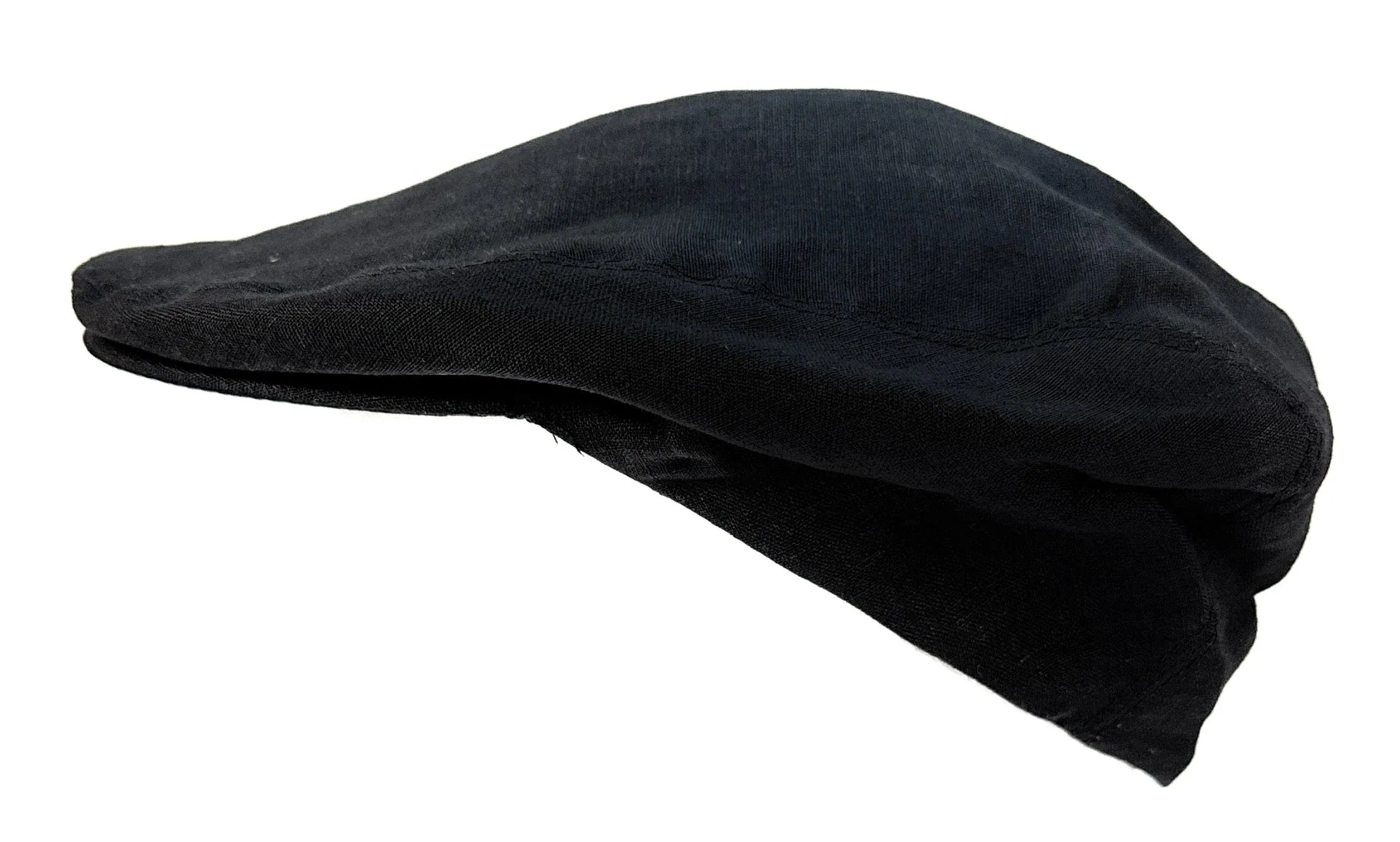 Dolce & Gabbana Men’s Black Textured Linen Flat Cap –  Luxury Headwear
