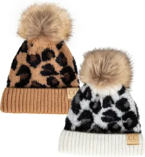 Funky Junque Exclusives Baby Infant Beanie Knit Warm Winter Pom Pom Skull Cap Hat