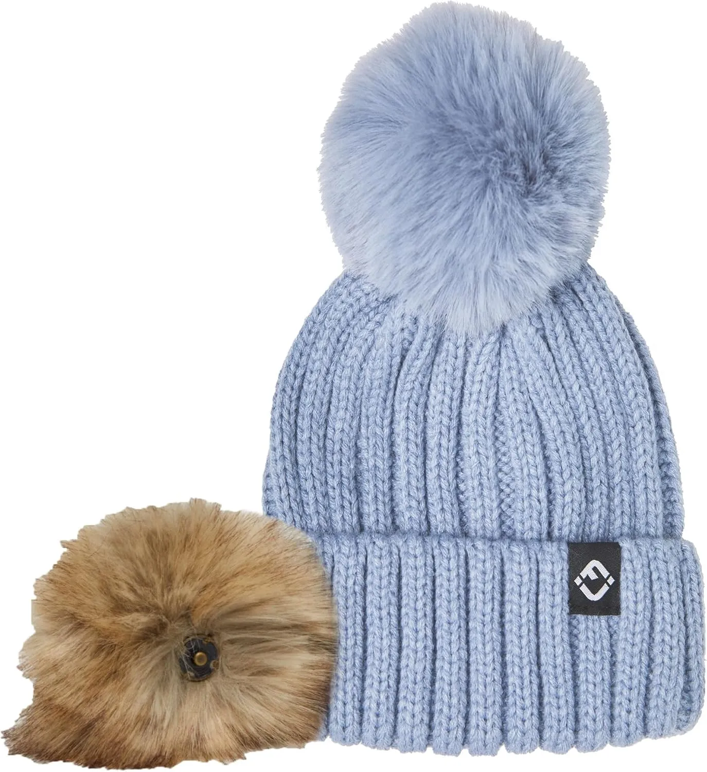 Funky Junque Newborn Cozy Knit Beanie Hat with Removable Pom - Baby Winter Essential - Solid Colors, Value Packs