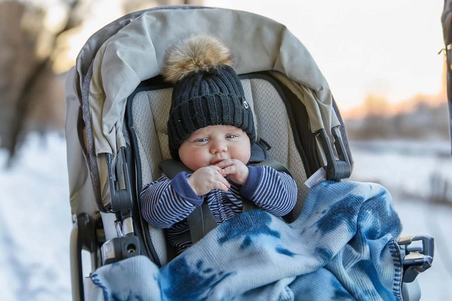 Funky Junque Newborn Cozy Knit Beanie Hat with Removable Pom - Baby Winter Essential - Solid Colors, Value Packs