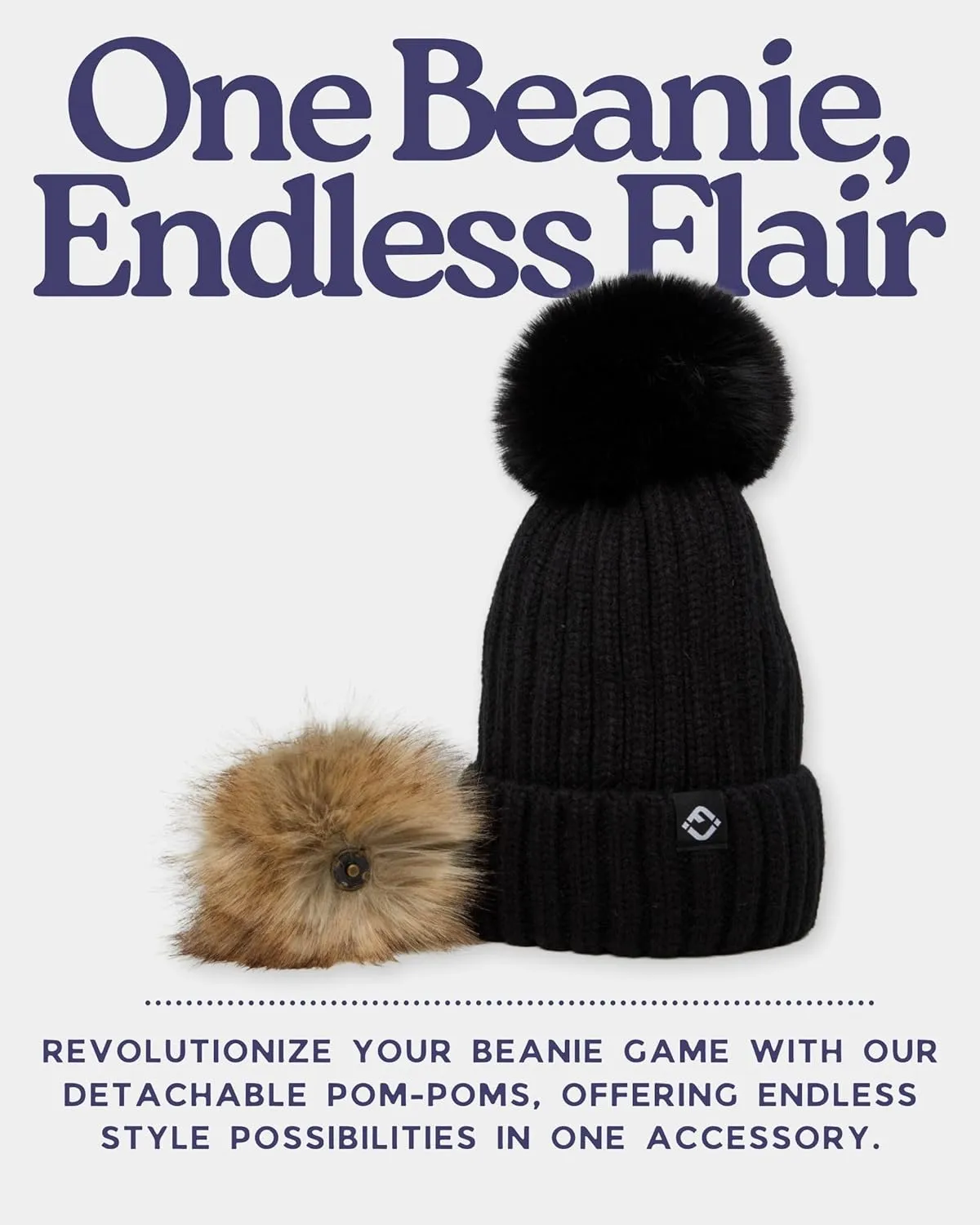 Funky Junque Newborn Cozy Knit Beanie Hat with Removable Pom - Baby Winter Essential - Solid Colors, Value Packs
