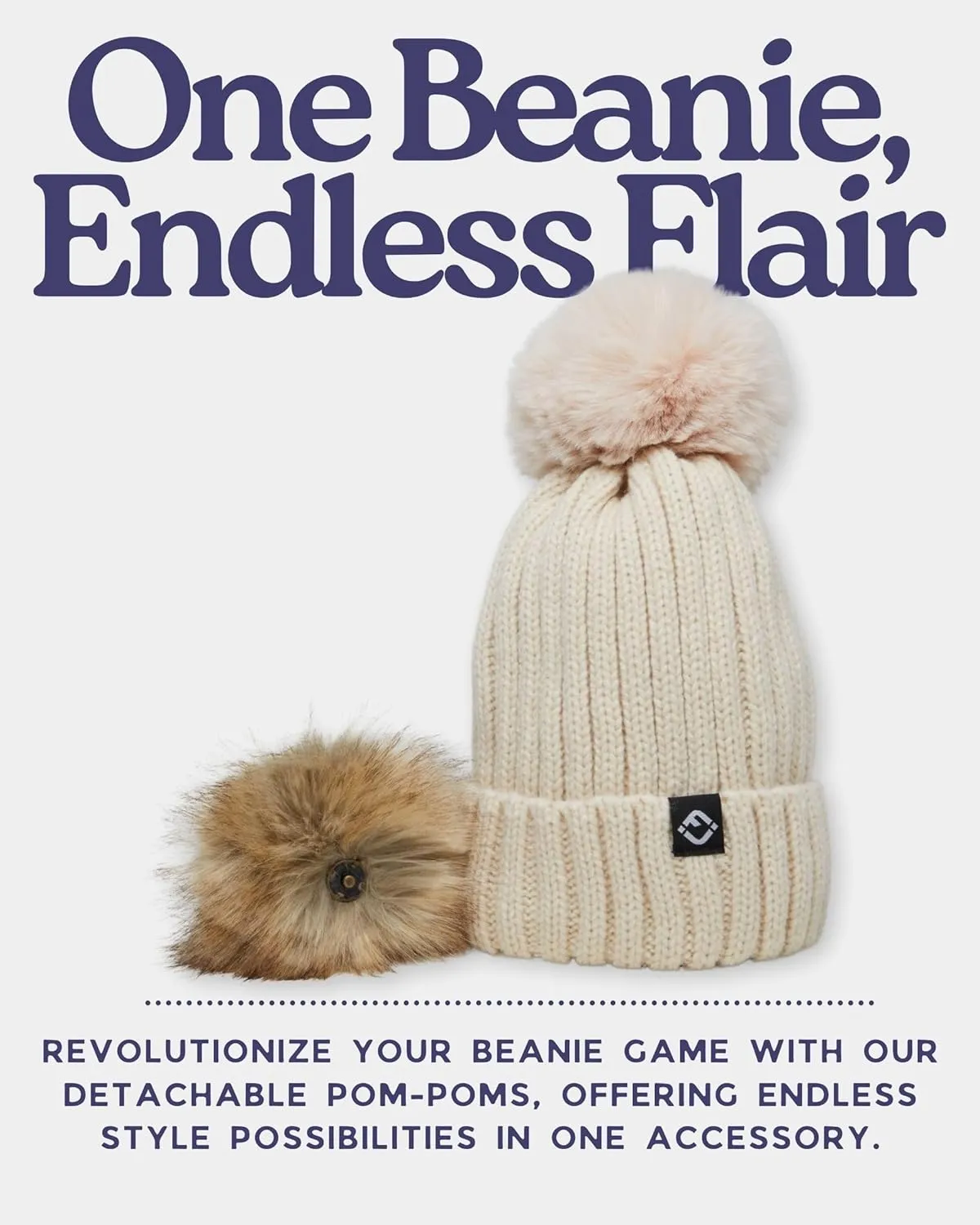 Funky Junque Newborn Cozy Knit Beanie Hat with Removable Pom - Baby Winter Essential - Solid Colors, Value Packs