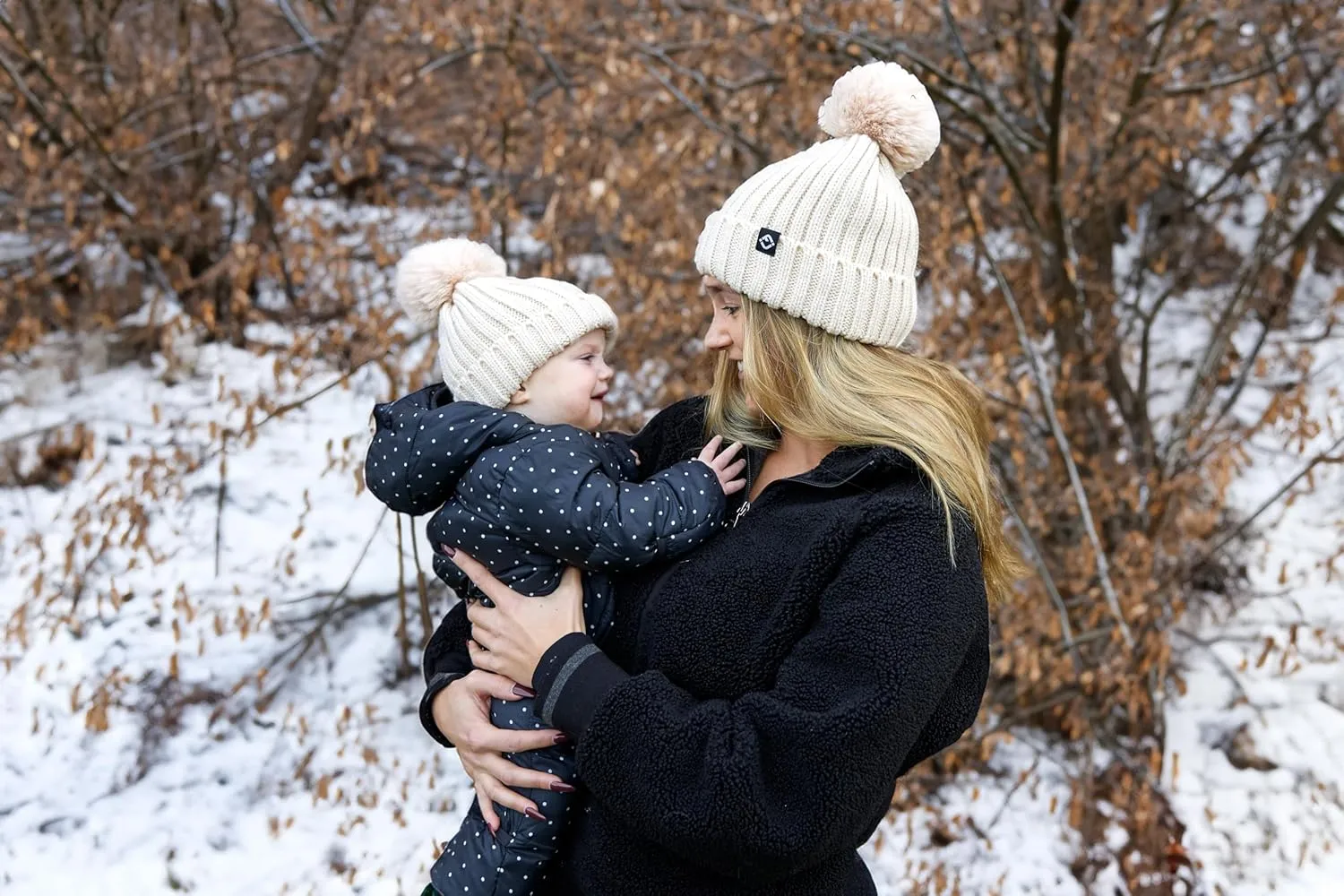 Funky Junque Newborn Cozy Knit Beanie Hat with Removable Pom - Baby Winter Essential - Solid Colors, Value Packs