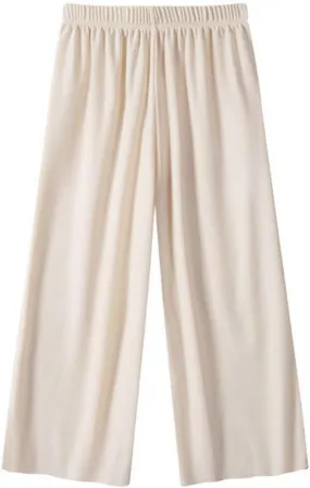 Girls Summer Lightweight Wide Leg Pants Pull On Athletic Pants Stretchy Soft Solid Color Causal Loose Trousers