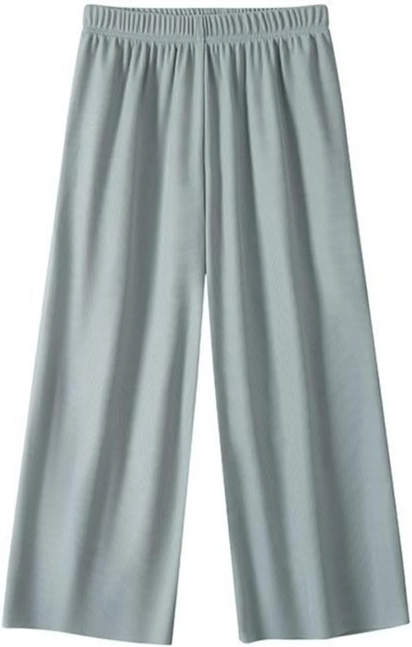 Girls Summer Lightweight Wide Leg Pants Pull On Athletic Pants Stretchy Soft Solid Color Causal Loose Trousers