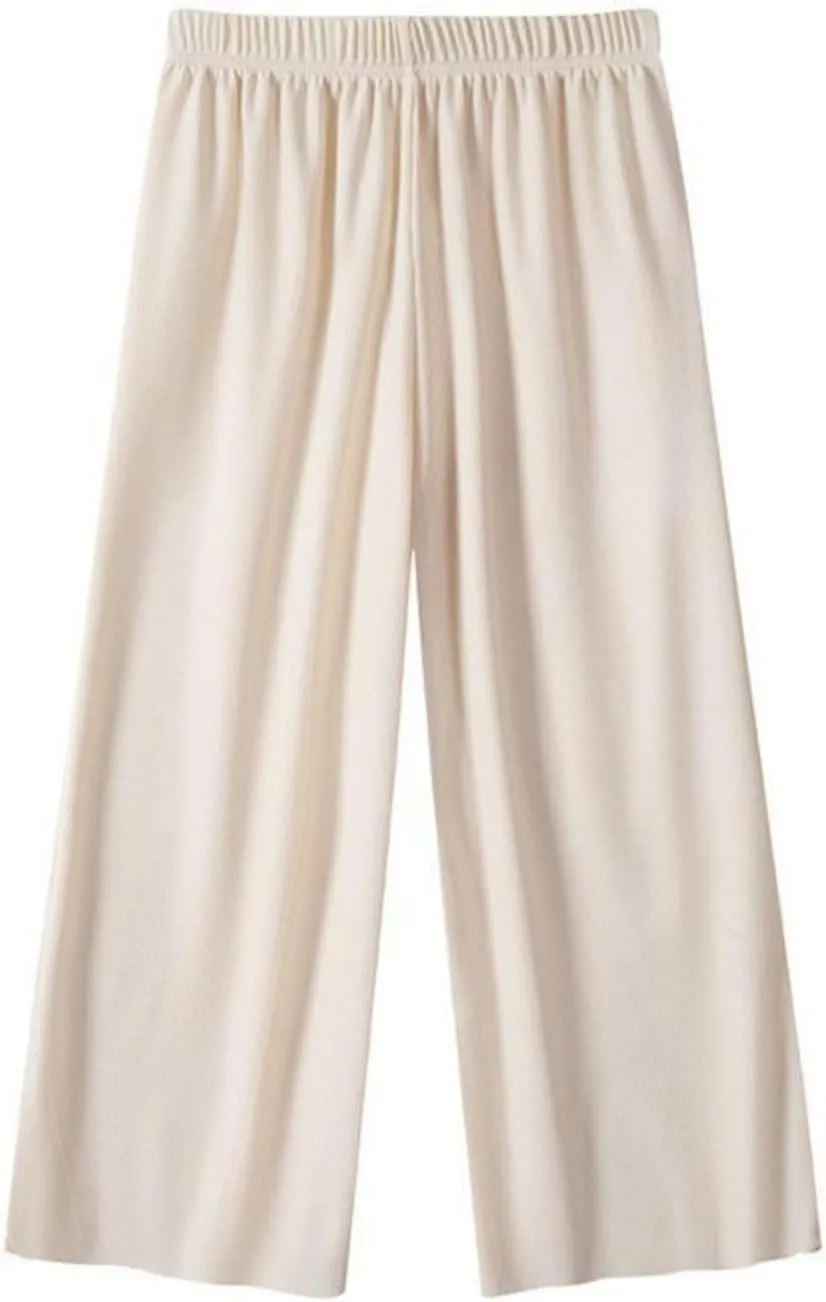 Girls Summer Lightweight Wide Leg Pants Pull On Athletic Pants Stretchy Soft Solid Color Causal Loose Trousers
