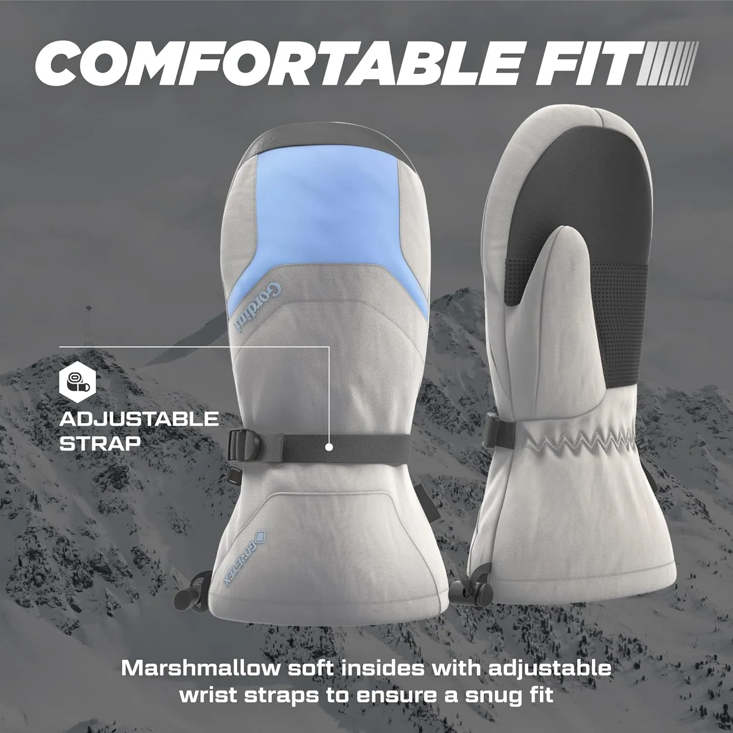Gordini Women's Ski Mittens Cold Weather Waterproof Gore-tex Insulated Gauntlet Snow