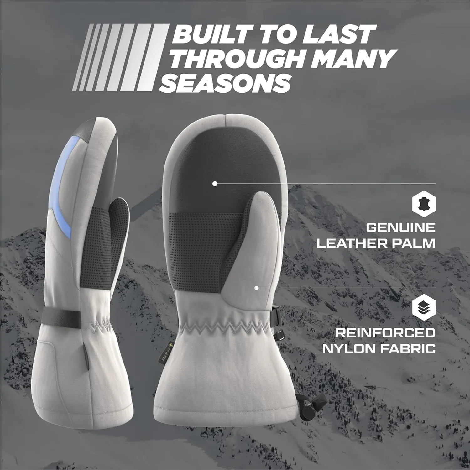 Gordini Women's Ski Mittens Cold Weather Waterproof Gore-tex Insulated Gauntlet Snow