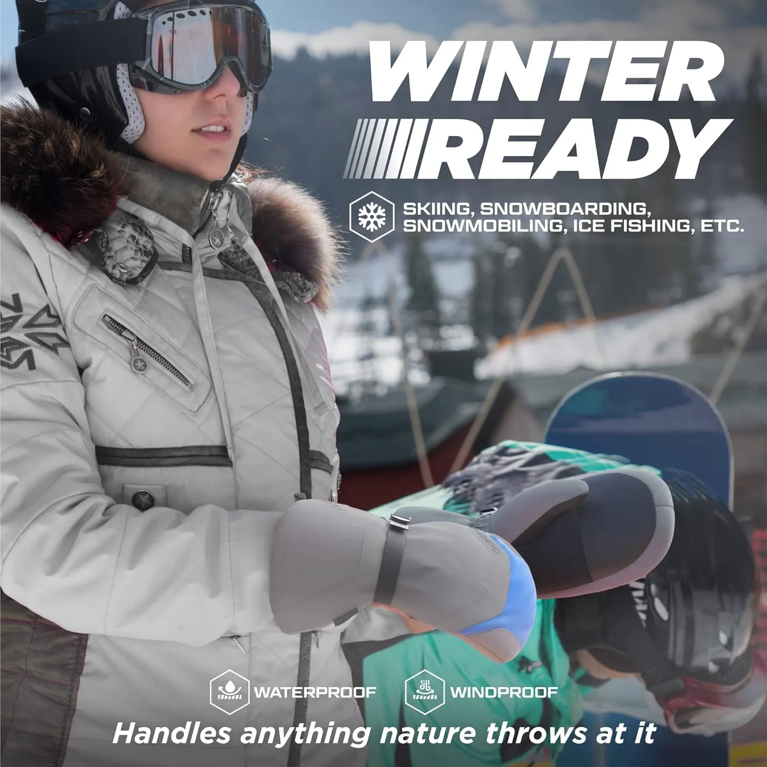 Gordini Women's Ski Mittens Cold Weather Waterproof Gore-tex Insulated Gauntlet Snow