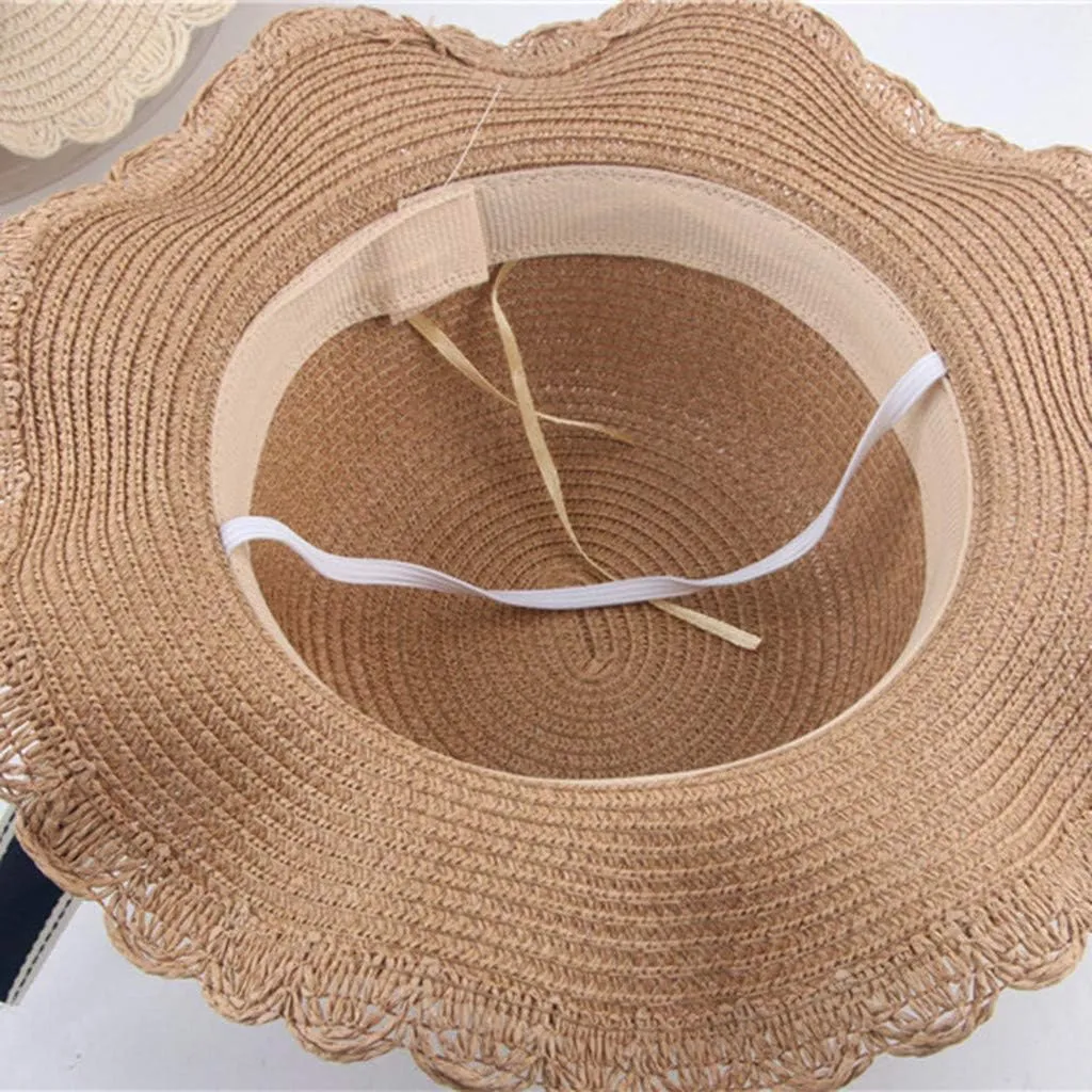 Kids Girls Floppy Straw Hat Sun Hat for Teens Summer Wide-Brim Beach-Cap UPF50  Foldable Fisherman Hat for 2-8 Years