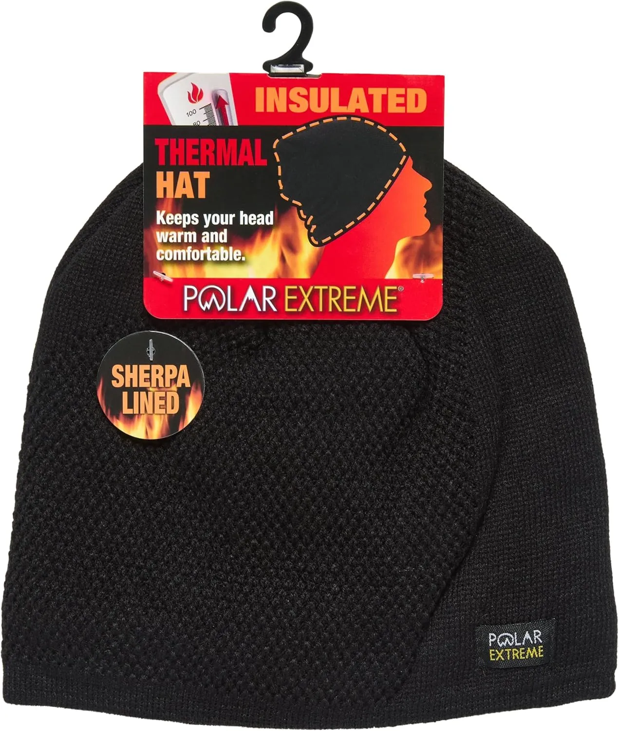 Men's Sherpa-Lined Knit Winter Hat  Warm, Durable, One Size Fits Most