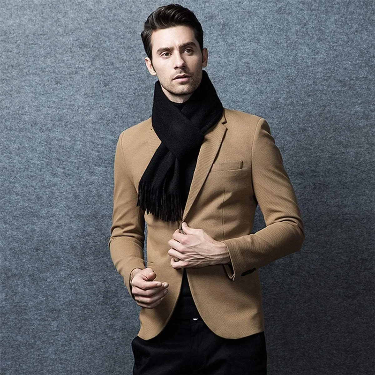 Roll Up Unisex Cashmere Soft Luxurious Cozy Long Winter Scarf Wrap Shawl Scarves Blanket