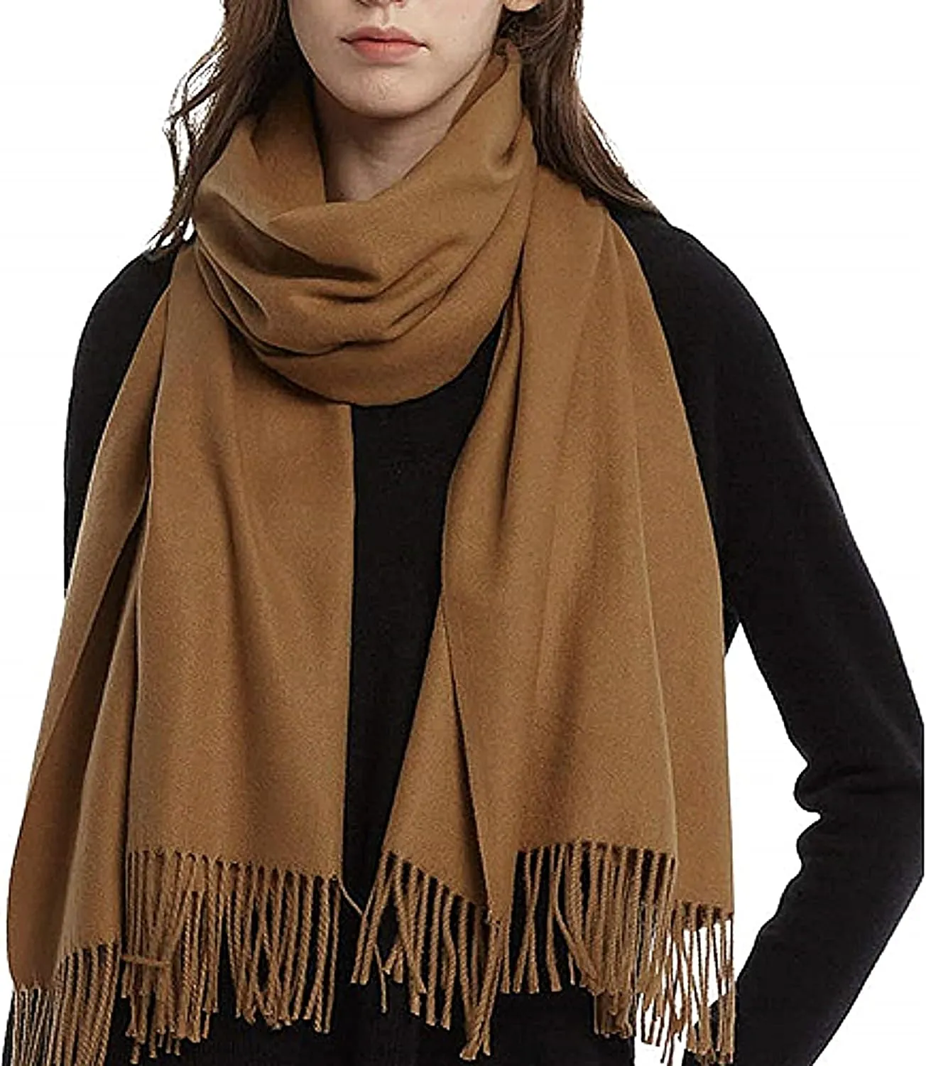 Roll Up Unisex Cashmere Soft Luxurious Cozy Long Winter Scarf Wrap Shawl Scarves Blanket