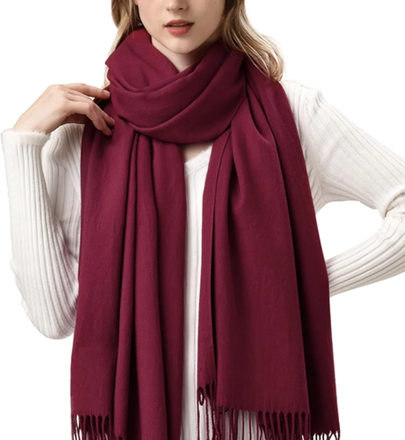 Roll Up Unisex Cashmere Soft Luxurious Cozy Long Winter Scarf Wrap Shawl Scarves Blanket