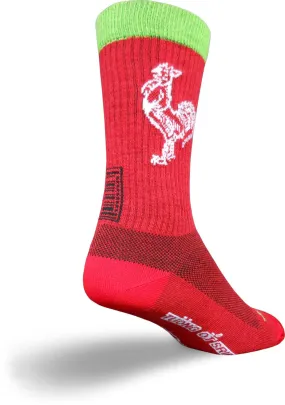 SockGuy Wool Sriracha Crew Sport Socks