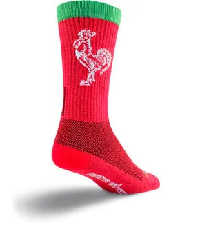 SockGuy Wool Sriracha Crew Sport Socks
