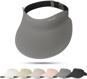 Sukeen Wide Brim Sun Visor Hat for Women Men,UPF50  Seamless Sun Hats Foldable Ponytail Beach Hats for Daily Outdoor Sport