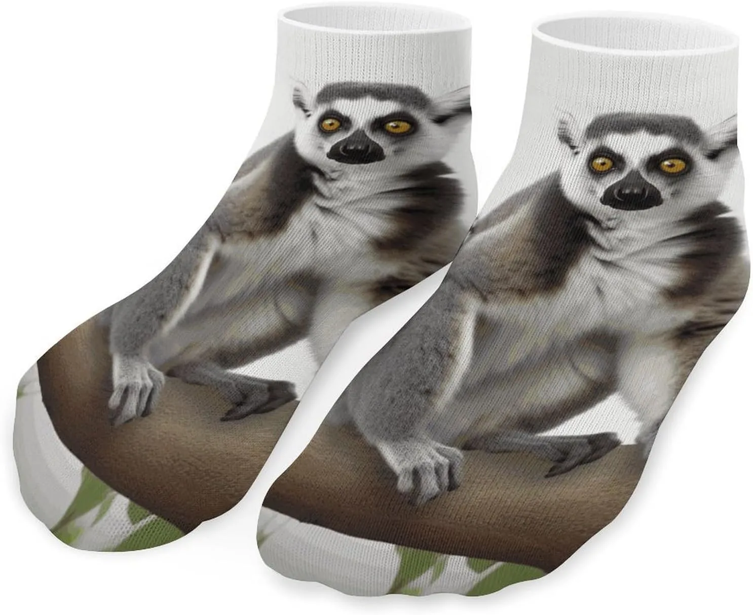 Tailed Lemur Socks Ankle Length Socks Casual Short Socks for Women Men Low Cut Sports Socks Running Socks No Show Socks Ankle Socks Athletic Socks Workout Socks