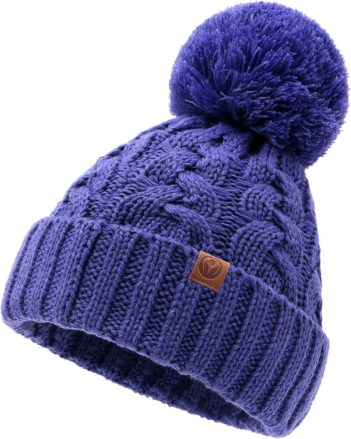 Toddler Winter Hat Toddler Pom Pom Beanie Kids Warm Lined Knit Hat Baby Winter Hats for Girls Boys 3M-8T