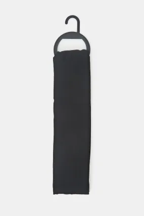 Women Black Jacquard Scarf