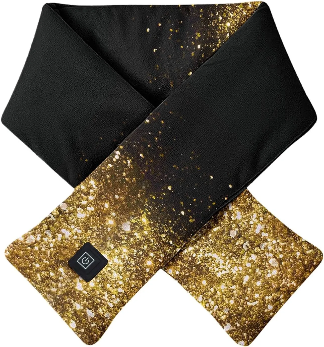 Women Christmas Scarf and Wrap Santa Pattern Chunky Triangle Scarves with Button Gift for Xmas Luxurious Big Shawl Wrap