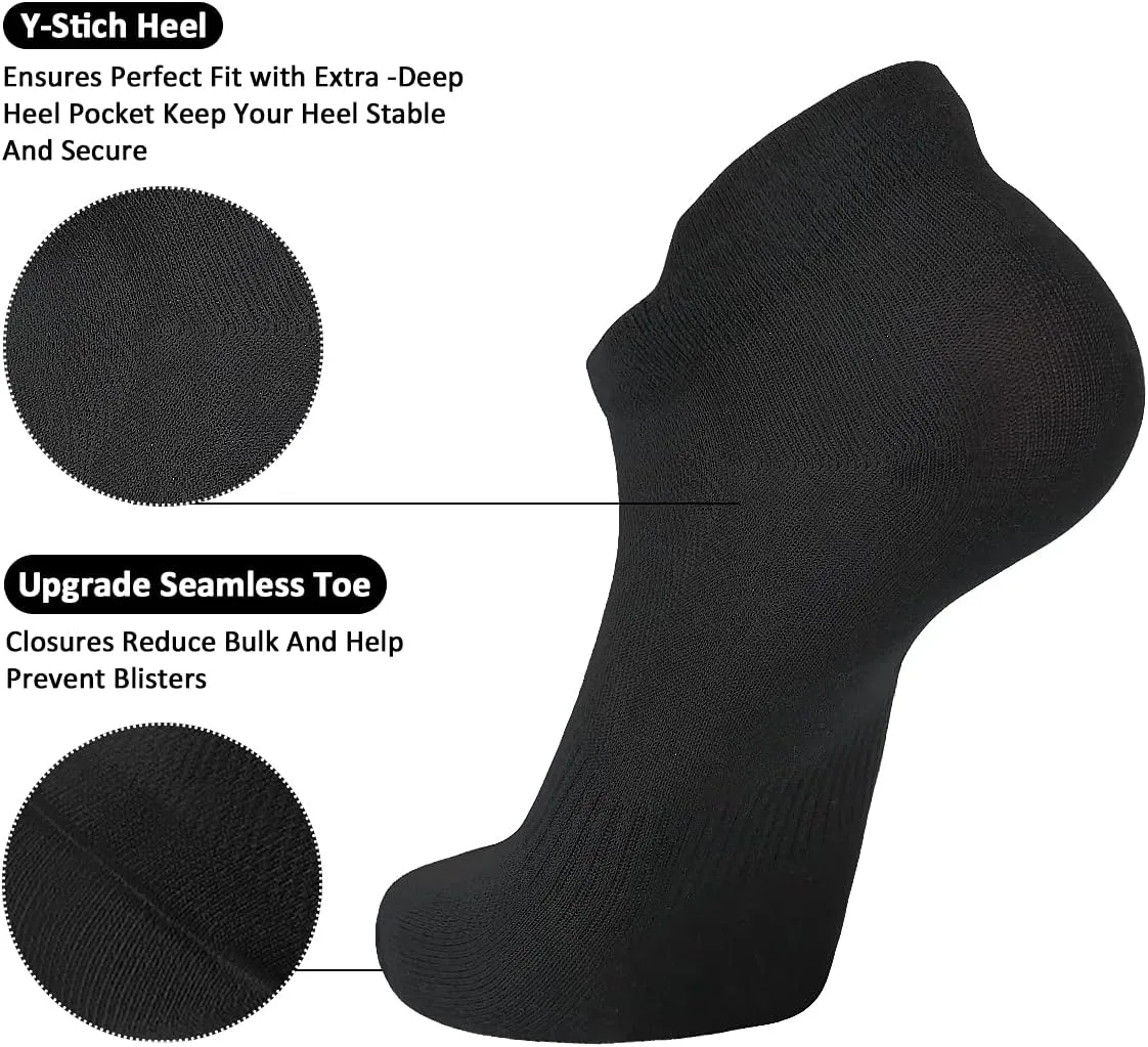 Women Running Athletic Ankle Socks,6 Pairs Sports Breathable No Show Socks Soft Low Cut Socks for US Size 6-10