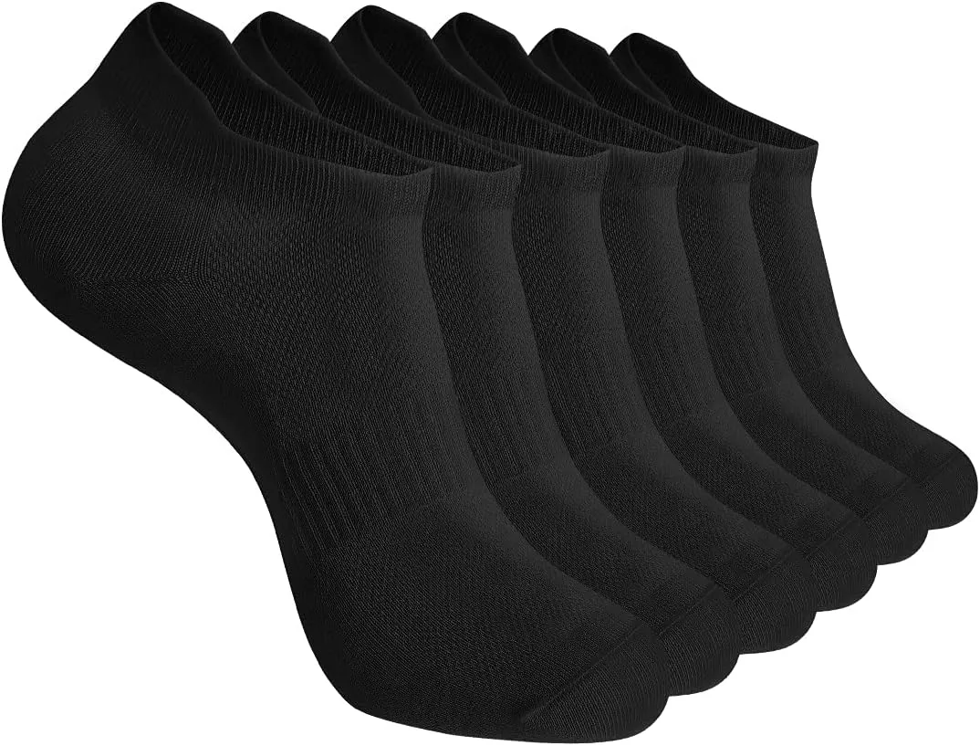 Women Running Athletic Ankle Socks,6 Pairs Sports Breathable No Show Socks Soft Low Cut Socks for US Size 6-10