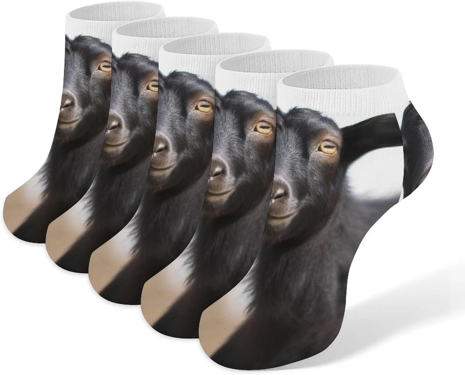 Women Socks Cute Black Goat Animal Printed Christmas Socks Ankle Socks Athletic Socks Slipper Socks No Show Socks