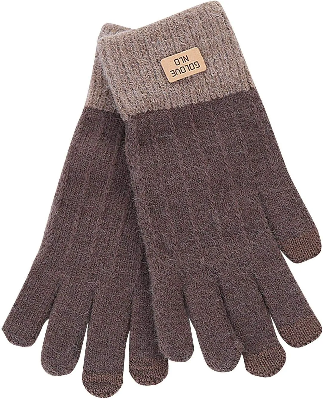 Women's Winter Touchscreen Gloves Warm Warm Knit Gloves Elastic Cuff Winter Texting Gloves